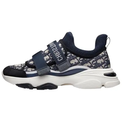 DIOR D Wonder Low Deep Blue White DIOR Oblique Technical Fabric Women's