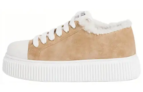 MIU MIU Suede Abrasion Resistant Abrasion Resistant Low top Skateboard Shoes Women's Light Umber