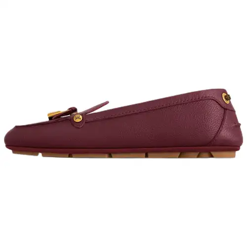 LOUIS VUITTON Flore Calfskin Casual Shoes Women's Burgundy