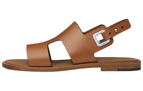 HERMES Darius Beach Sandals Men's Brown