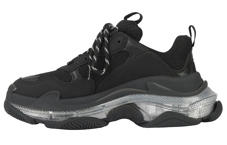 Balenciaga Triple S Clear Sole Black Ivory Women's