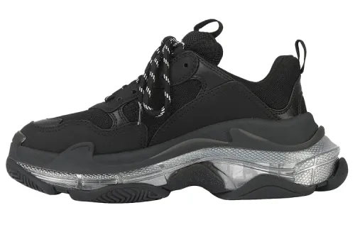 Balenciaga Triple S Clear Sole Black Ivory Women's