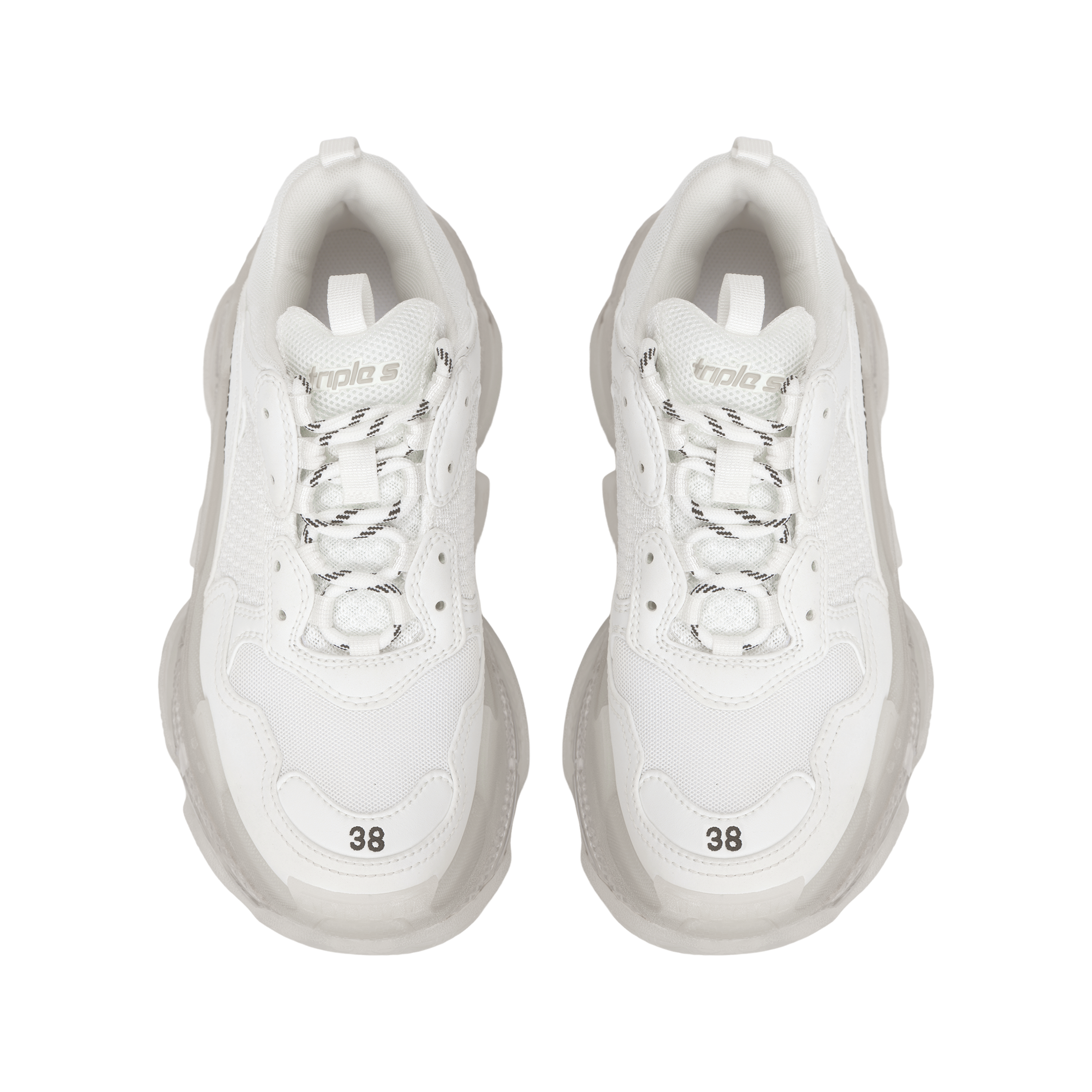 Женские кроссовки Balenciaga Triple S Clear Sole (белые) — фото 3