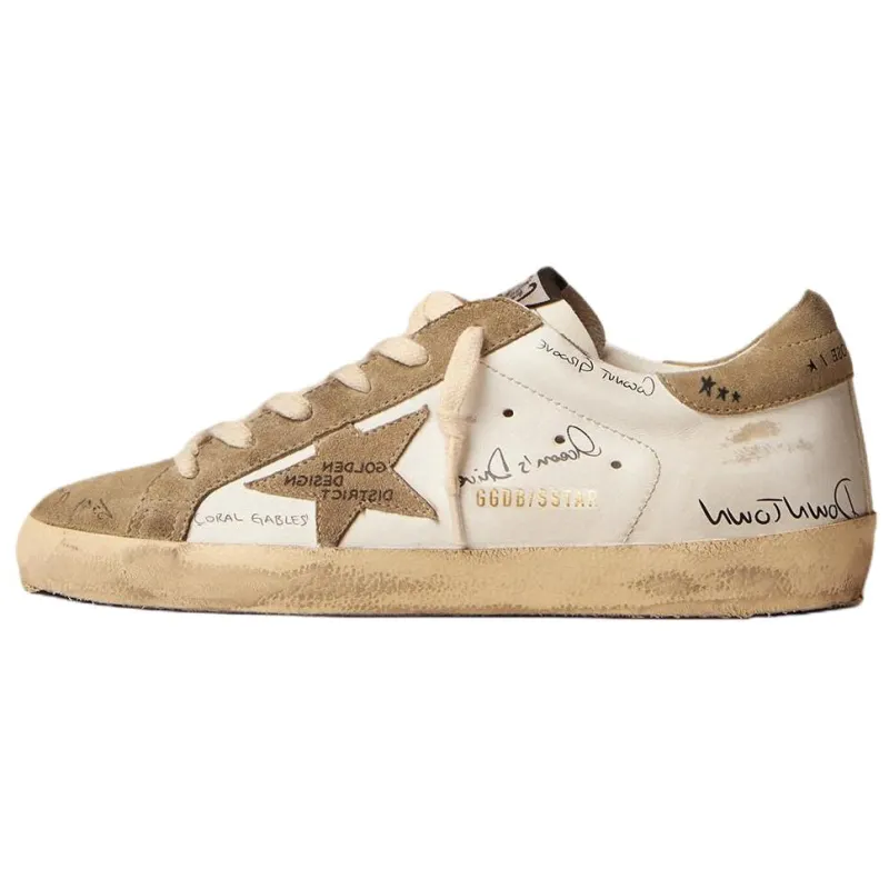 Golden Goose Super Star Low top Stylish Skateboarding Shoes Men's White