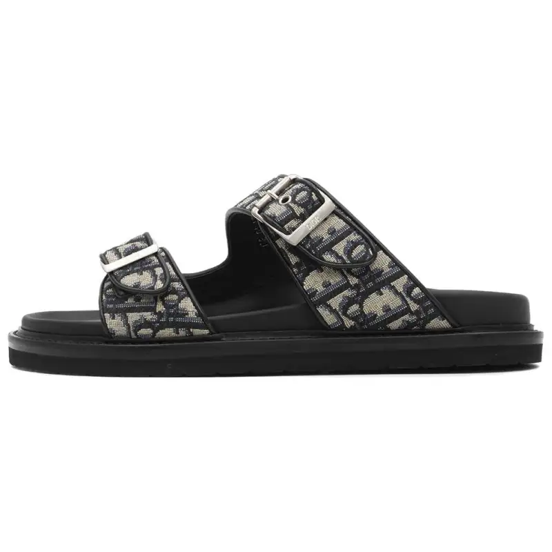 DIOR Aqua Buckle Slide Slippers Men's Black