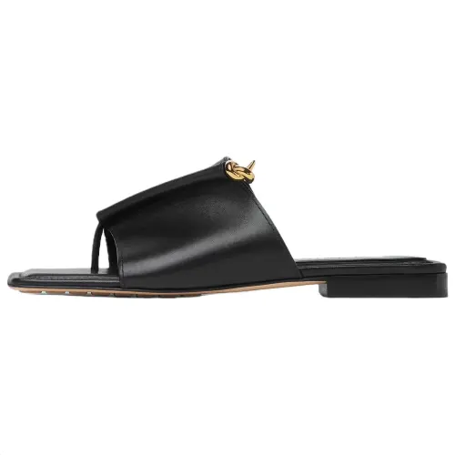 Bottega Veneta Solstice Flip Flops Women's Black