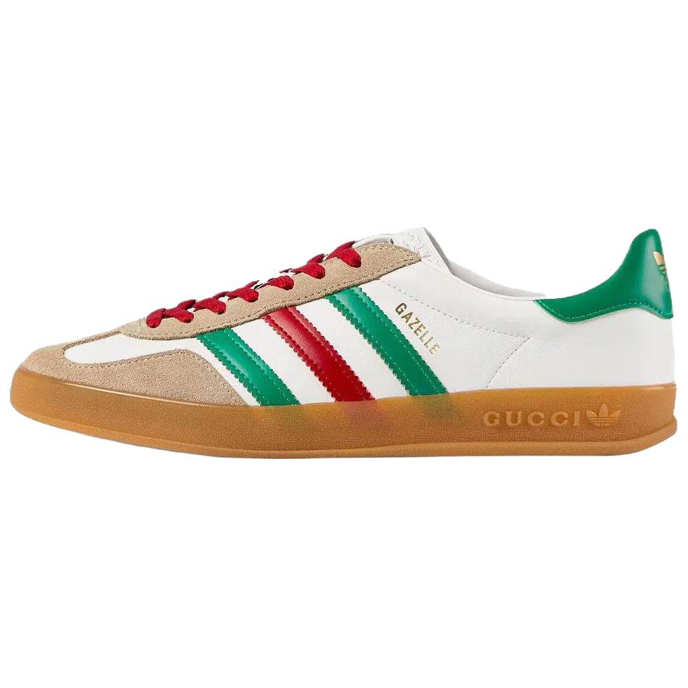 Женские кроссовки Gucci x adidas originals GAZELLE (белые)