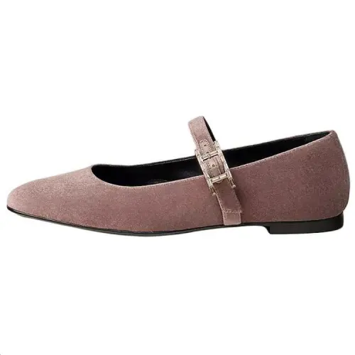 HERMES Jane Mary Jane Shoes Women's Pink
