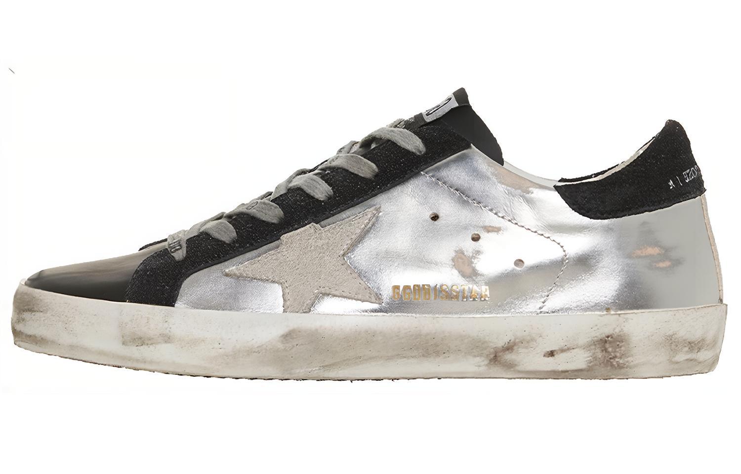Женские кеды Golden Goose Super-Star (серебристые)