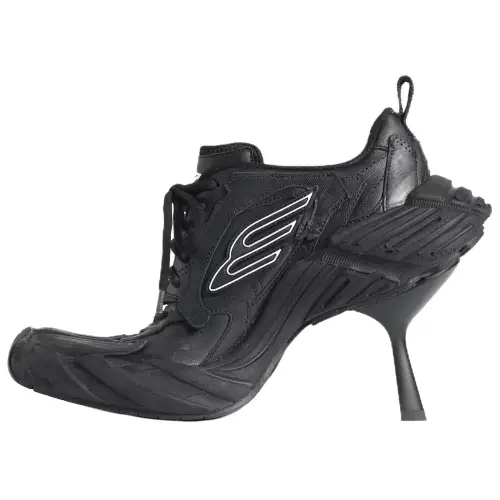 Balenciaga Monday Cow Leather Slim Heel High Heels 8.5cm Women's Black