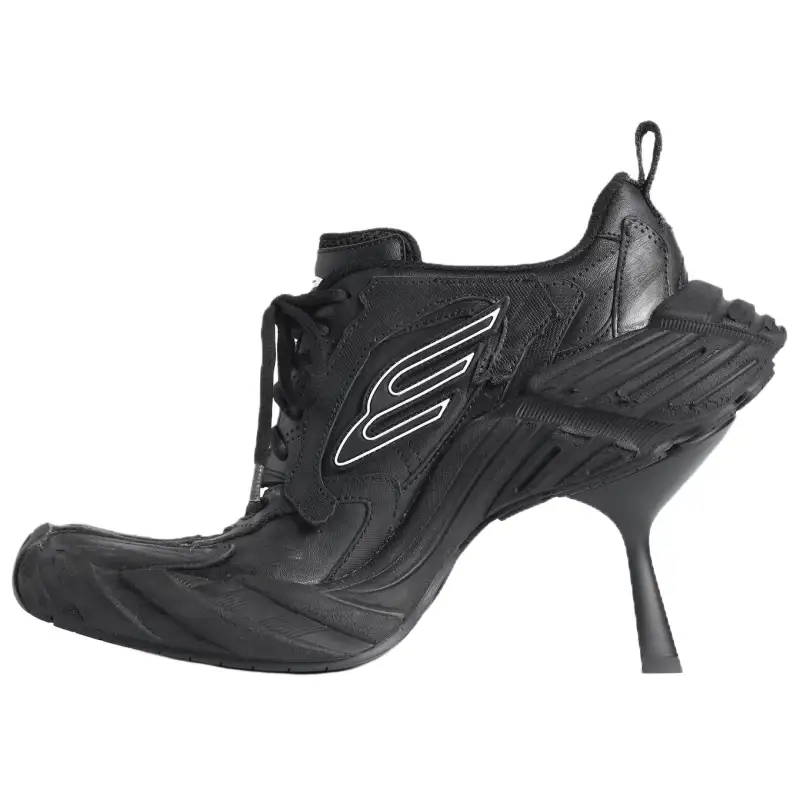 Balenciaga Monday Cow Leather Slim Heel High Heels 8.5cm Women's Black