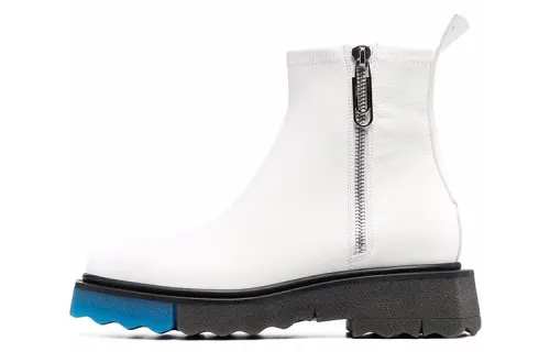 OFF-WHITE contrast panel ankle boots