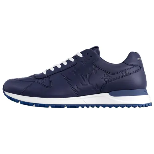 LOUIS VUITTON Run Away Cow Leather Low top Casual Shoes Men's Blue