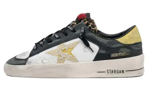 Golden Goose Stardan Skateboard Shoes Women's Low Top Black/White