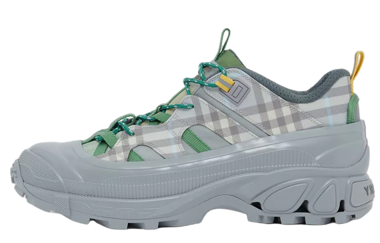 Burberry Arthur Low-Top Check Sneaker Grey Green