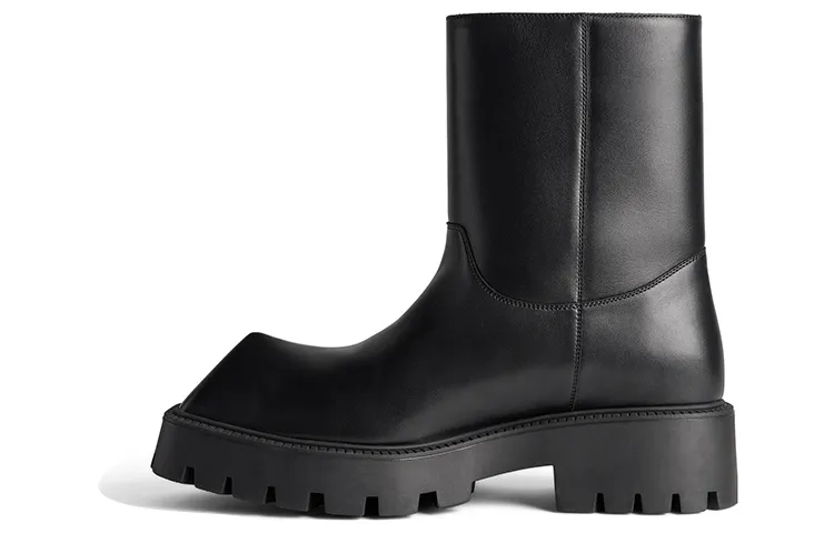 Balenciaga Rhino Booties 'Black Smooth Calfskin' Women's