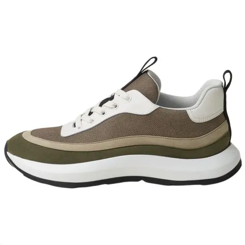 HERMES Gramme Low top Casual Shoes Men's Brown Green