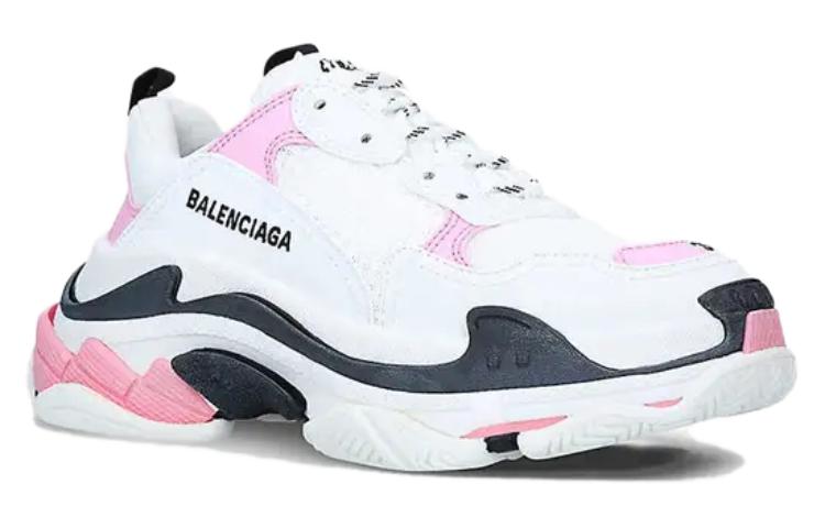 Женские кроссовки Balenciaga Triple S (бело-розовые) — фото 3