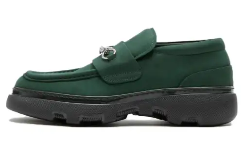 Burberry Leather Men's Casual Shoes Men's Vine Green