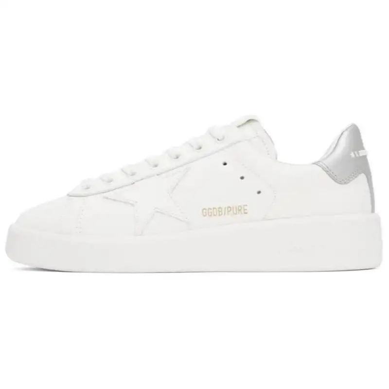 Golden Goose Purestar Stylish Skateboarding Shoes Women's White