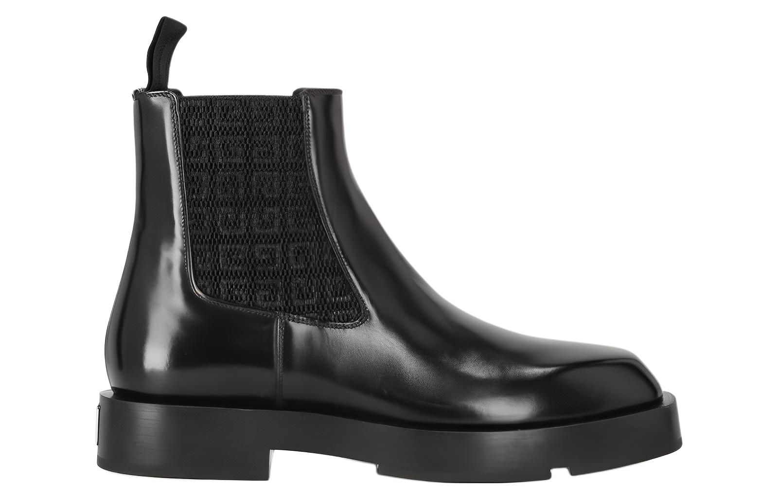 Givenchy Leather Short Chelsea Boots Men's Black