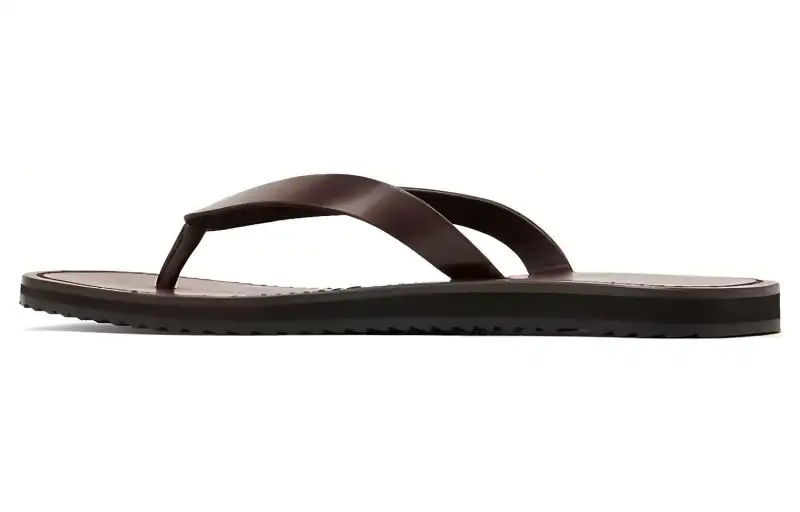 THE ROW Rubber Sole Flip Flops Women's Brown