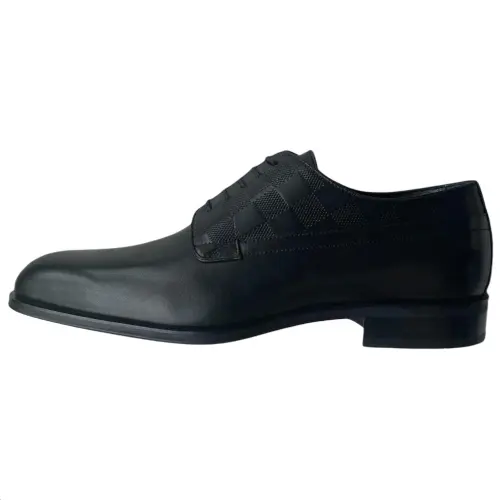 LOUIS VUITTON Leather Dress Shoes Men's Black