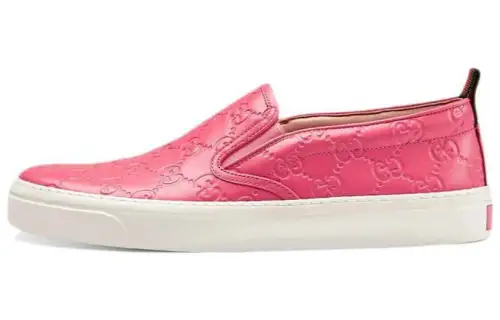 GUCCI Leather Stylish Skateboarding Shoes Women's Pink