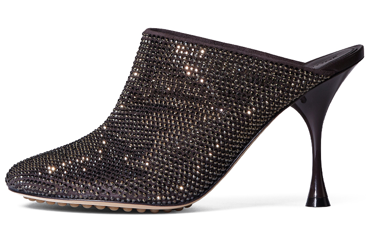Женские туфли Bottega Veneta Dot (фиолетово-черные)