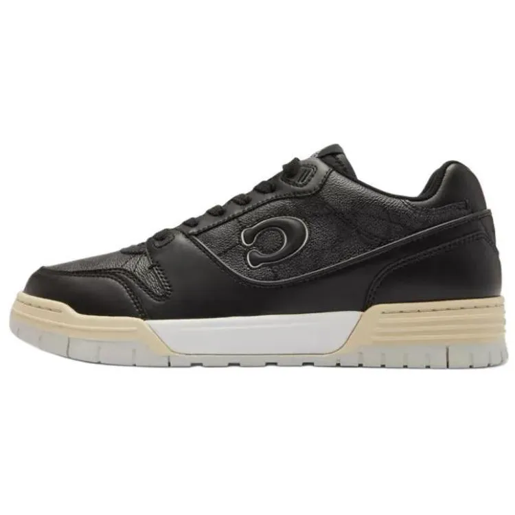 COACH Soho Leather Low top Skateboard Shoes Men's Black