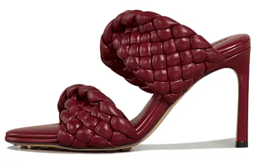Bottega Veneta Curve Slim Heel High Heels Women's Bordeaux Red