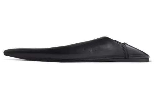 Balenciaga Leather Casual Shoes Men's Black
