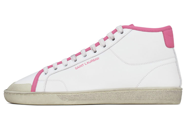 Кеды SAINT LAURENT 65348900NI29052 (бело-розовые)