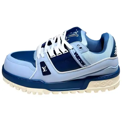 LOUIS VUITTON Trainer Maxi Low top Skateboard Shoes Women's Blue