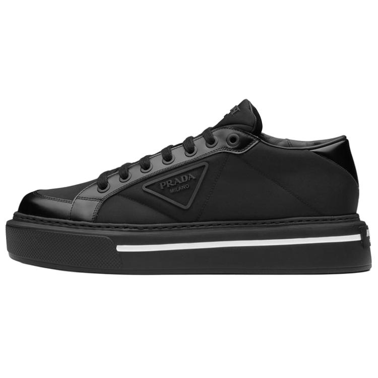 Мужские кеды Prada Macro Re-Nylon (черные)