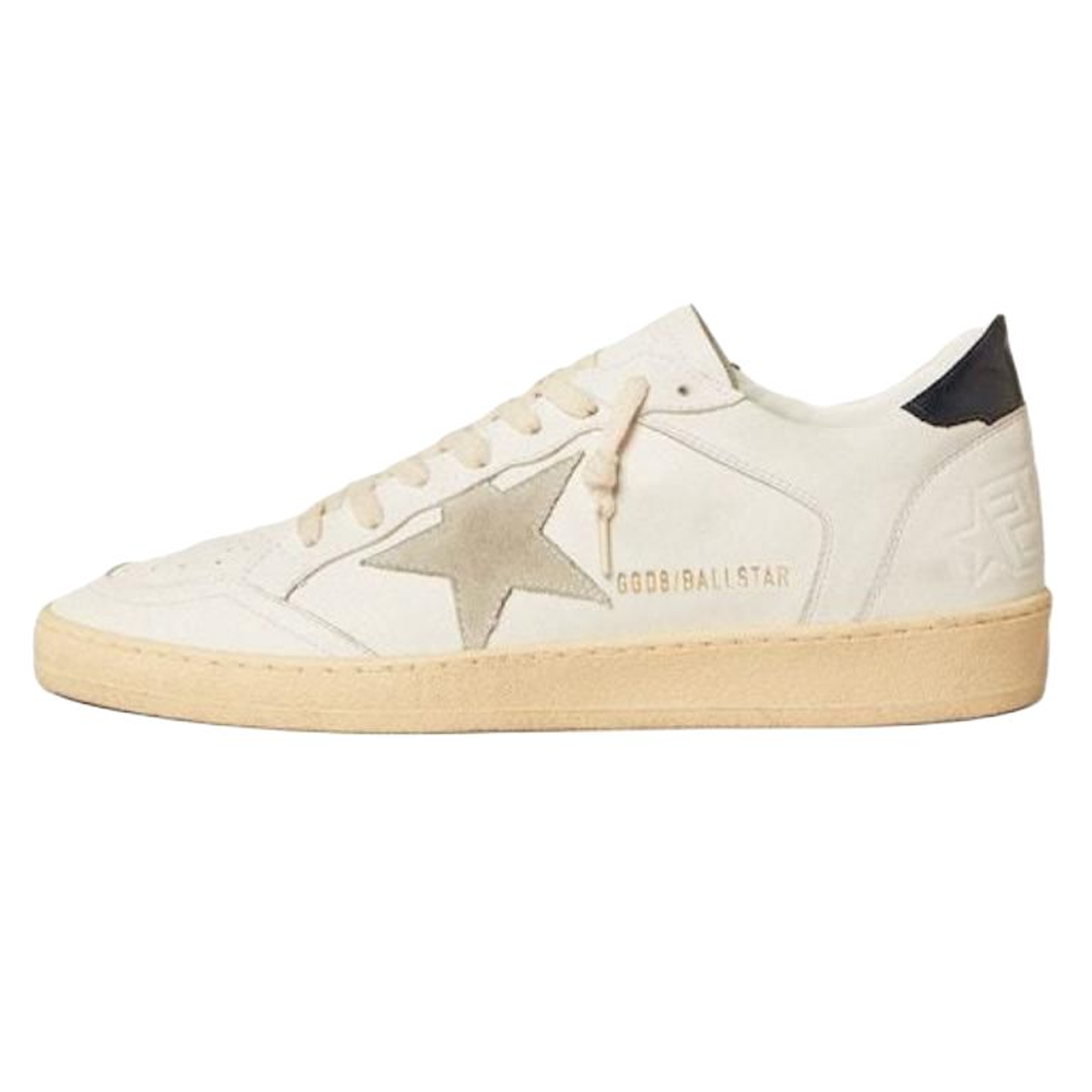 Golden Goose Ball Star Cow Leather Low top Skateboard Shoes Men's White