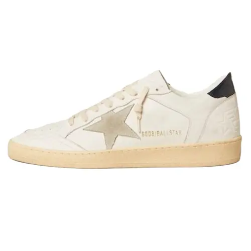Golden Goose Ball Star Cow Leather Low top Skateboard Shoes Men's White