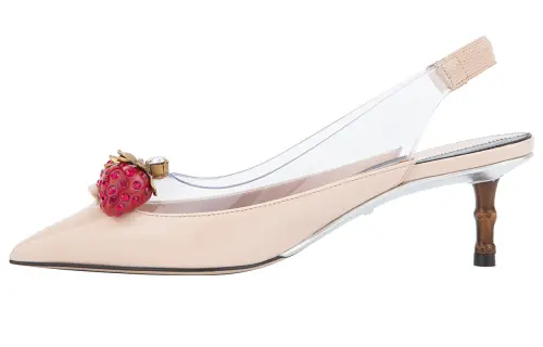 Gucci Wmns Eleanor Strawberry Plexi Heel 'Rose' Women's