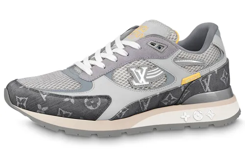 LOUIS VUITTON Run Away Mesh Low top Sports Casual Shoes Men's Gray Black