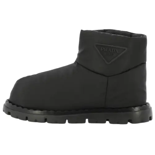 PRADA Logo-appliqué Padded Ankle Boots