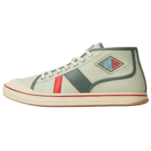 Bottega Veneta Eliot Mid top Canvas Shoes Women's Light Green