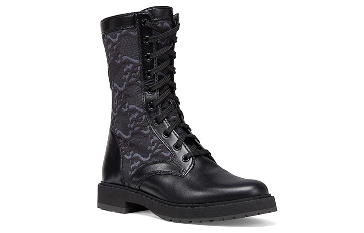 FENDI Women's Leather Biker Boot 'Black'