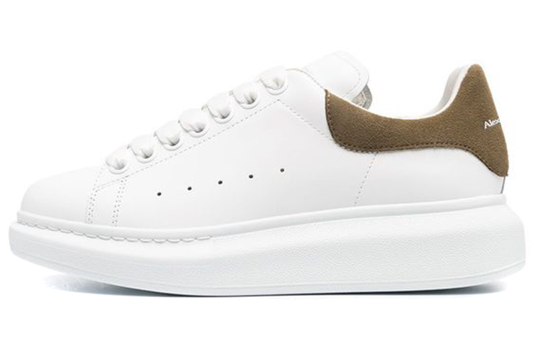 Женские кеды Alexander McQueen (бело-коричневые)