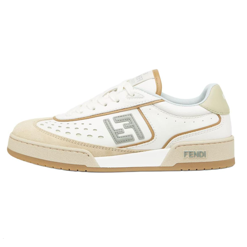 Женские кеды Fendi (бежевые)