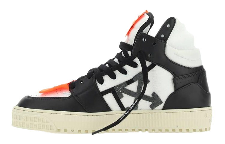 Мужские кеды OFF-WHITE Кожаные (бело-черные)