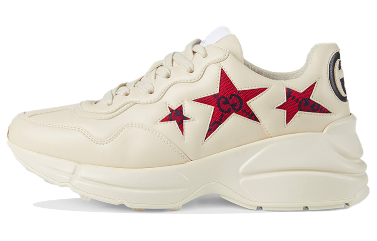 GUCCI Rhyton Comfortable Low top Chunky Sneakers Women's Ivory White