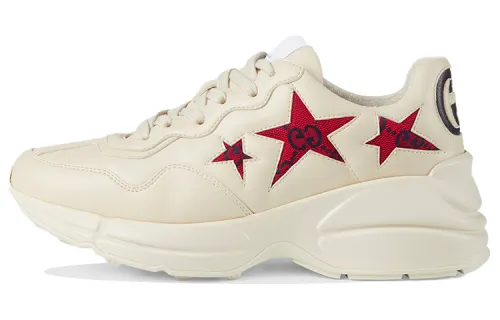 GUCCI Rhyton Comfortable Low top Chunky Sneakers Women's Ivory White