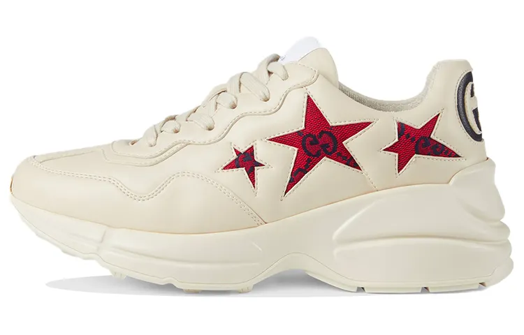 GUCCI Rhyton Comfortable Low top Chunky Sneakers Women's Ivory White