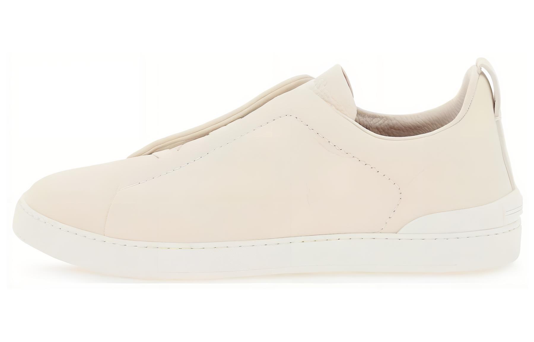 Zegna Grained-leather Low-top Sneakers
