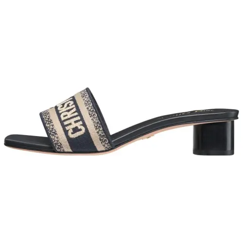 DIOR Dway Minimalist Fashion Antibacterial Slide Slippers Women's Dark Blue